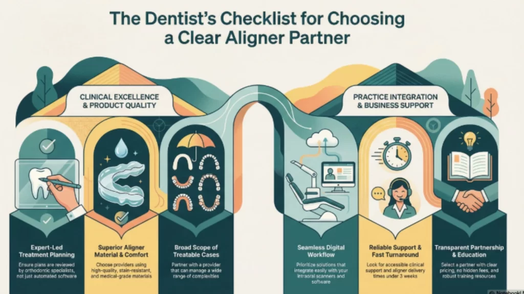 Choosing a Clear Aligner Partner Infographic
