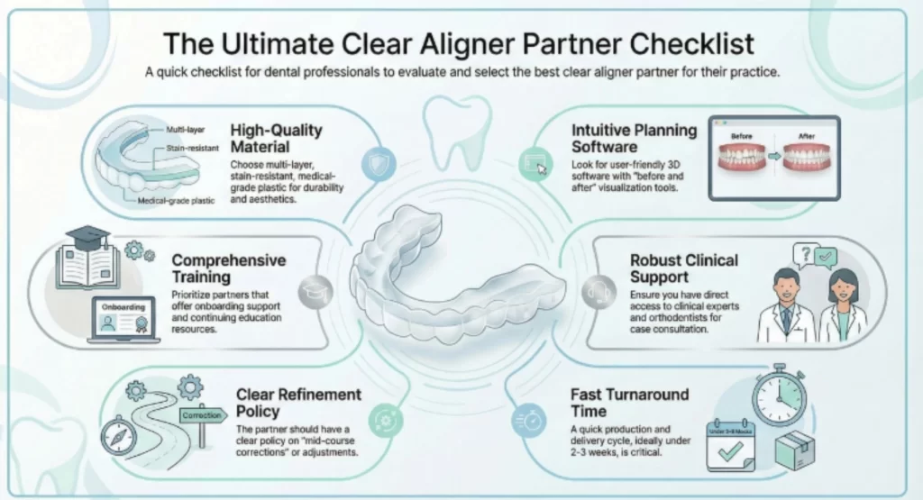 Clear Aligner Partner Checklist Infographic